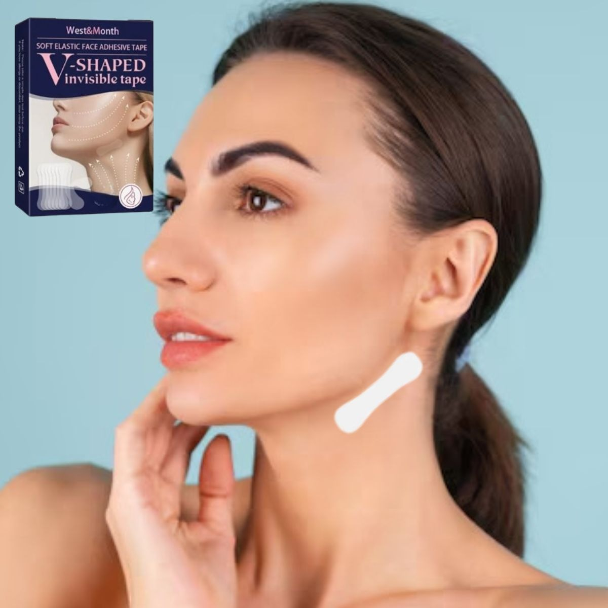 SET 8 PACK PARCHES ESTIRAMIENTO FACIAL INVISIBLE LAU - 4