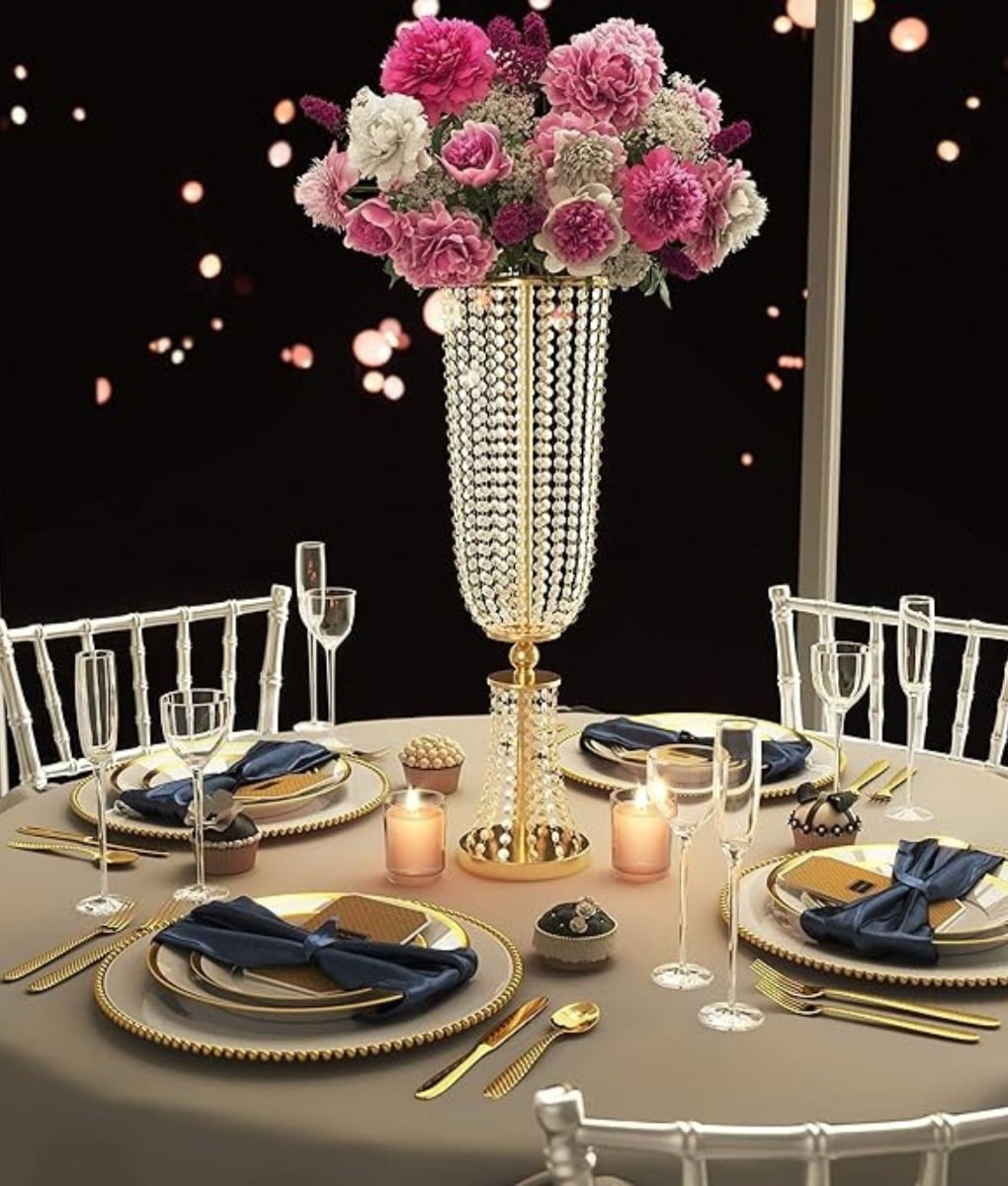 FLORERO DECORATIVO ALTO SOPORTE FLORES CENTRO MESA 82CM JHN - 8