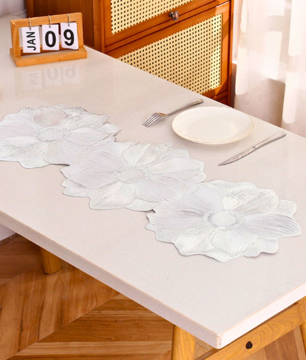 SET 3 CAMINO MESA FLORAL DECORATIVO ELEGANTE HOGAR JHN - 8