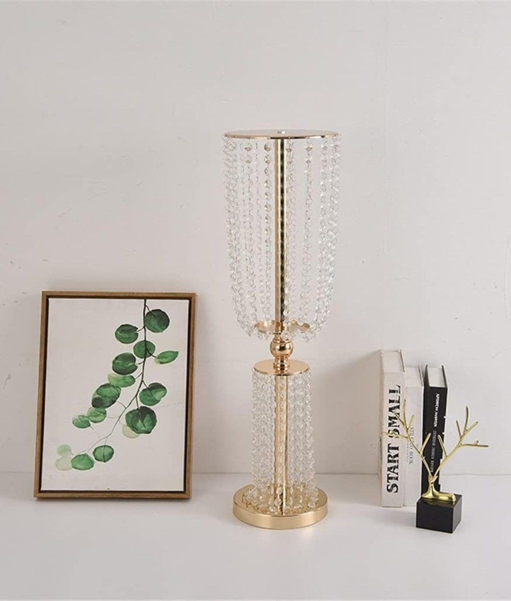 FLORERO ALTO DECORATIVO SOPORTE FLORES CENTRO MESA 62CM JHN - 6
