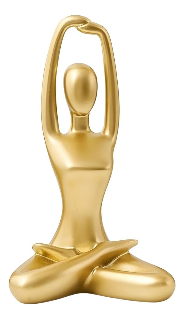 FIGURA DECORATIVA YOGA ESTATUA MEDITACION ADORNO HOGAR JHN - 1