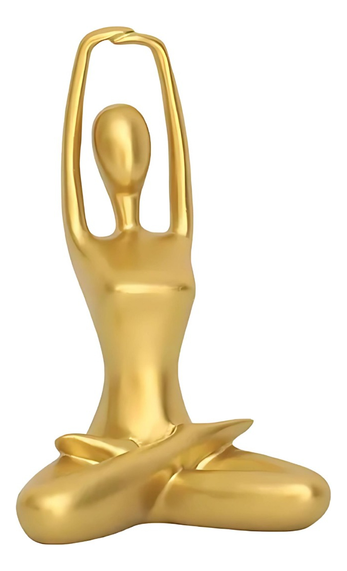 FIGURA DECORATIVA YOGA ESTATUA MEDITACION ADORNO HOGAR JHN - 3