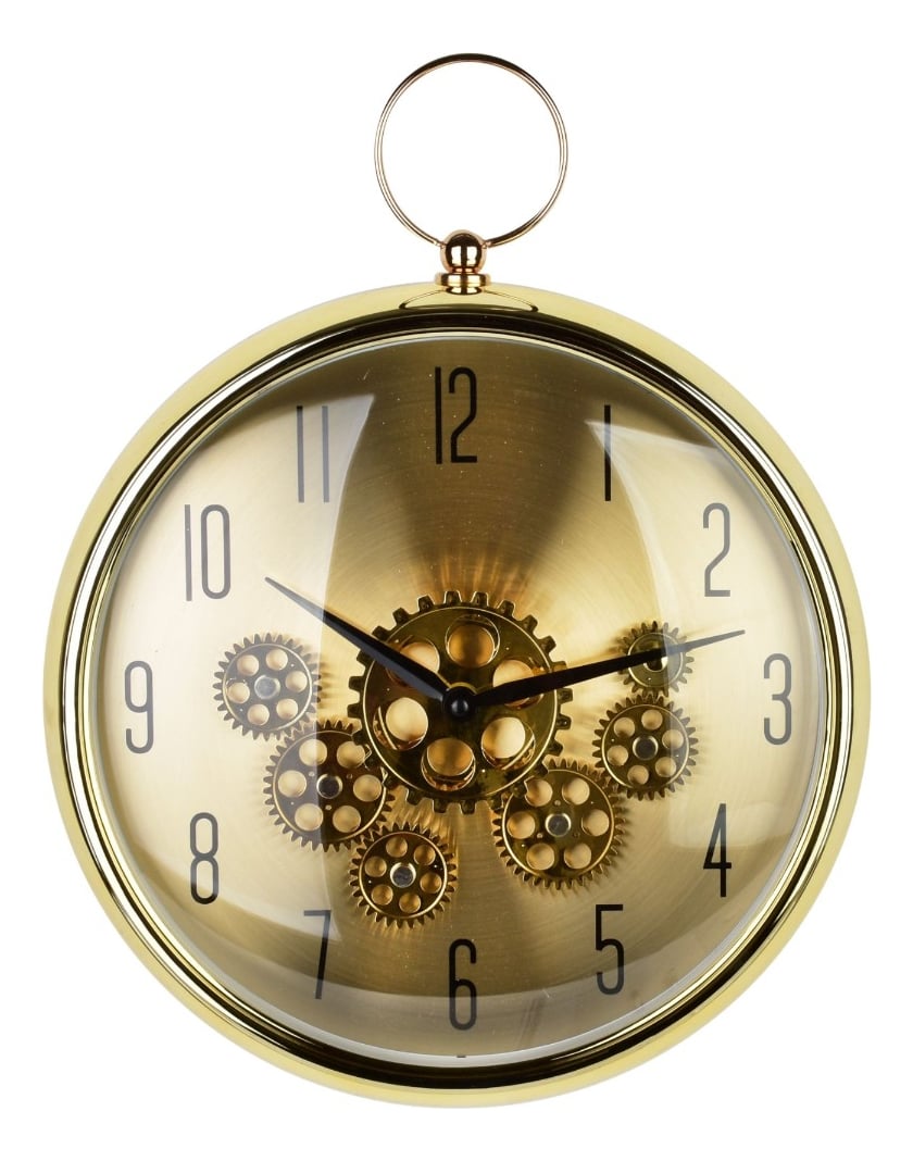 RELOJ PARED REDONDO ENGRANAJE INDUSTRIAL DECORATIVO JHN - 1