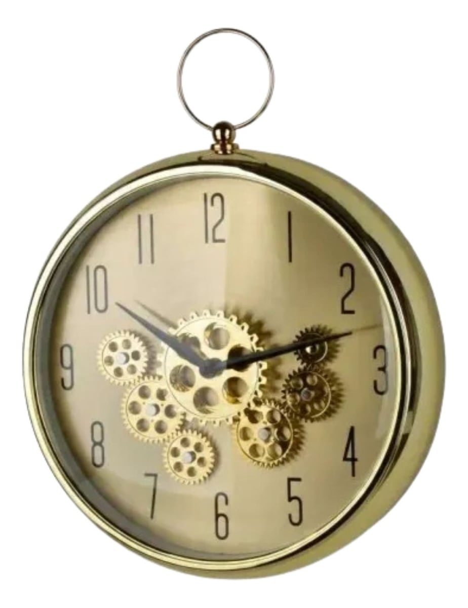 RELOJ PARED REDONDO ENGRANAJE INDUSTRIAL DECORATIVO JHN - 3