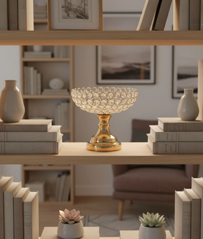 RECIPIENTE DECORATIVO PEDESTAL FRASCO MODERNO ADORNO JHN - 9