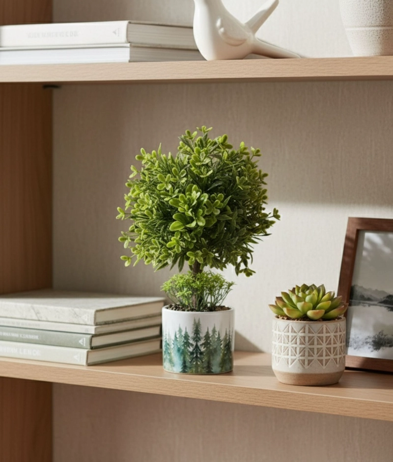 PLANTA ARTIFICIAL DECORATIVA ADORNO MODERNO ARBUSTO JHN - 9