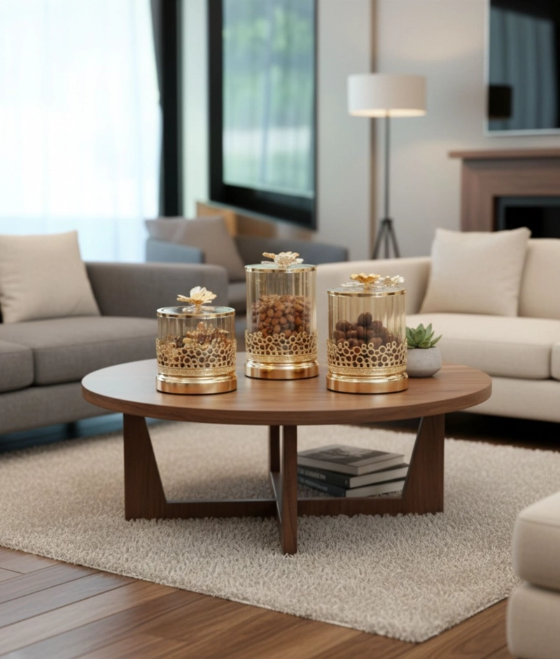 SET FRASCO DECORATIVO MODERNO RECIPIENTE ADORNO HOGAR JHN - 9