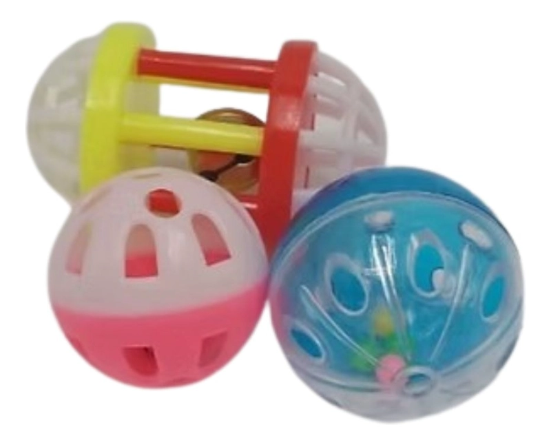 SET 6 JUGUETE INTERACTIVOS PELOTAS SONIDO GATOS LAU - 1