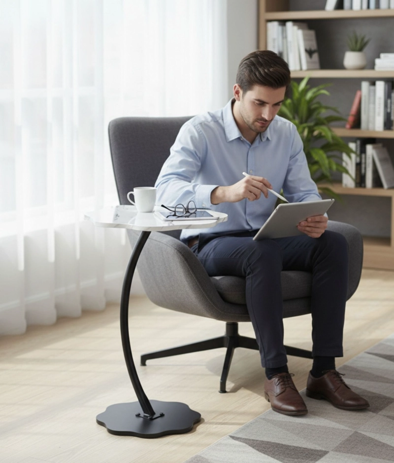 MESA CENTRO DECORATIVA DISEÑO ORGANICO MODERNA HOGAR JHN - 5