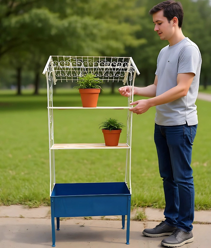PORTA MACETAS DECORATIVO SOPORTE PLANTAS ESTANTE JHN - 4