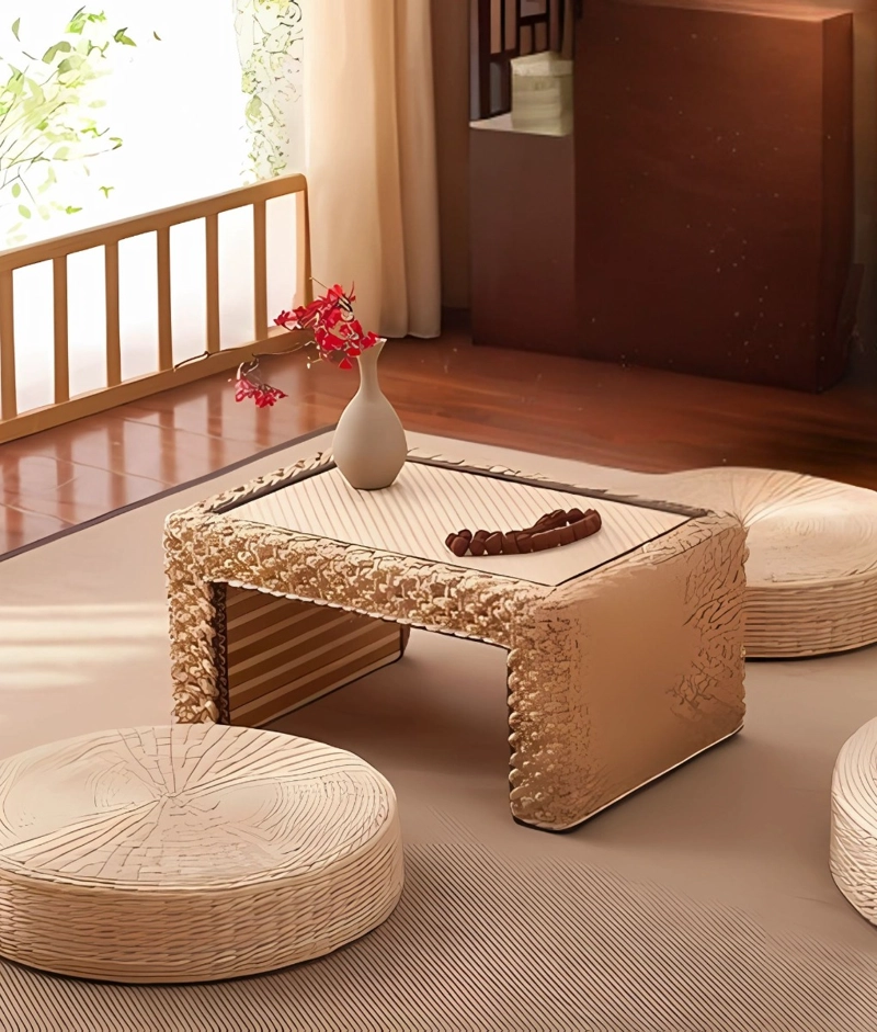 COJIN DECORATIVO MULTIFUNCIONAL REDONDO NATURAL YOGA JHN - 8