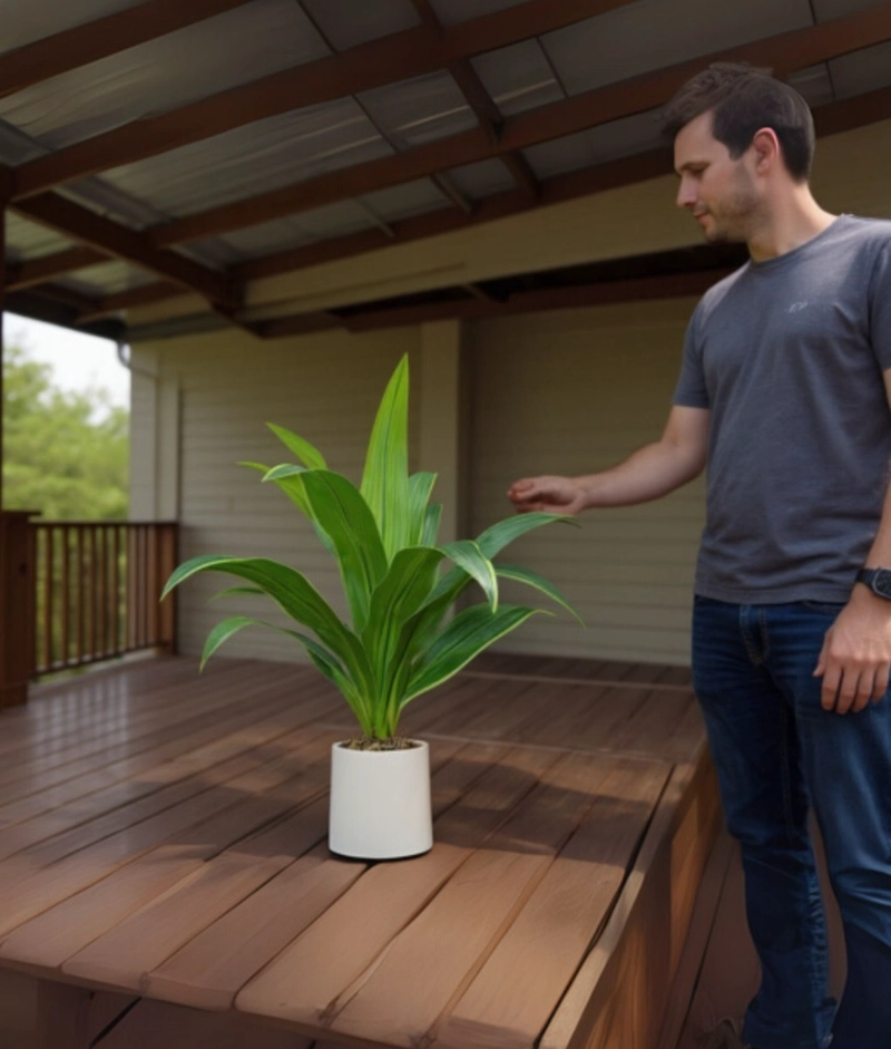 PLANTA DECORATIVA ARTIFICIAL DISEÑO TROPICAL HOGAR JHN - 4