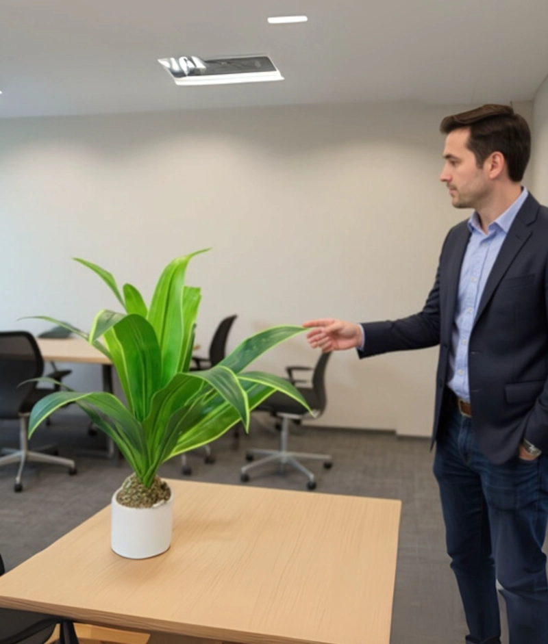 PLANTA DECORATIVA ARTIFICIAL DISEÑO TROPICAL HOGAR JHN - 6