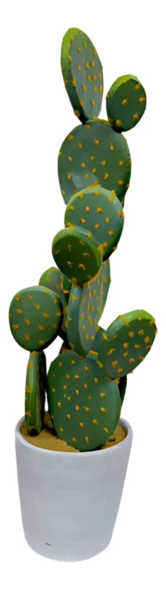 PLANTA ARTIFICIAL DECORATIVA CACTUS OPUNTIA REALISTA JHN - 2