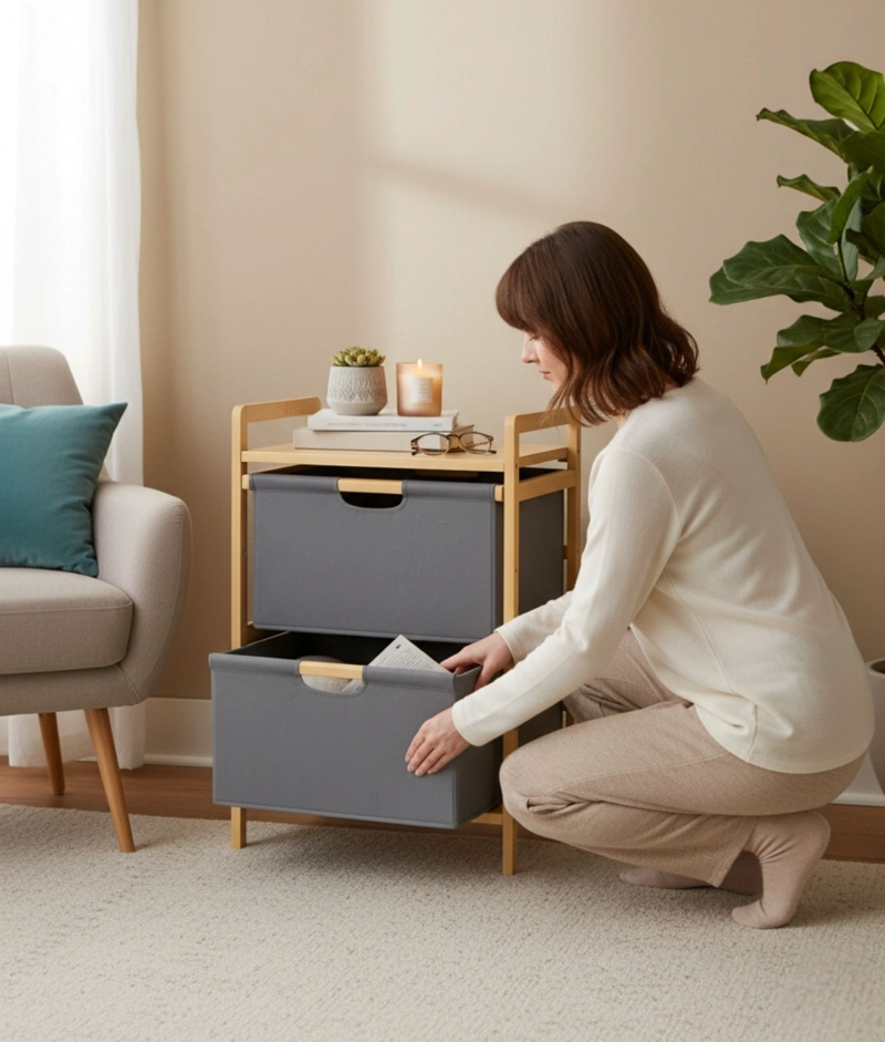 COMODA DECORATIVA ORGANIZADOR MULTIFUNCIONAL HOGAR JHN - 5