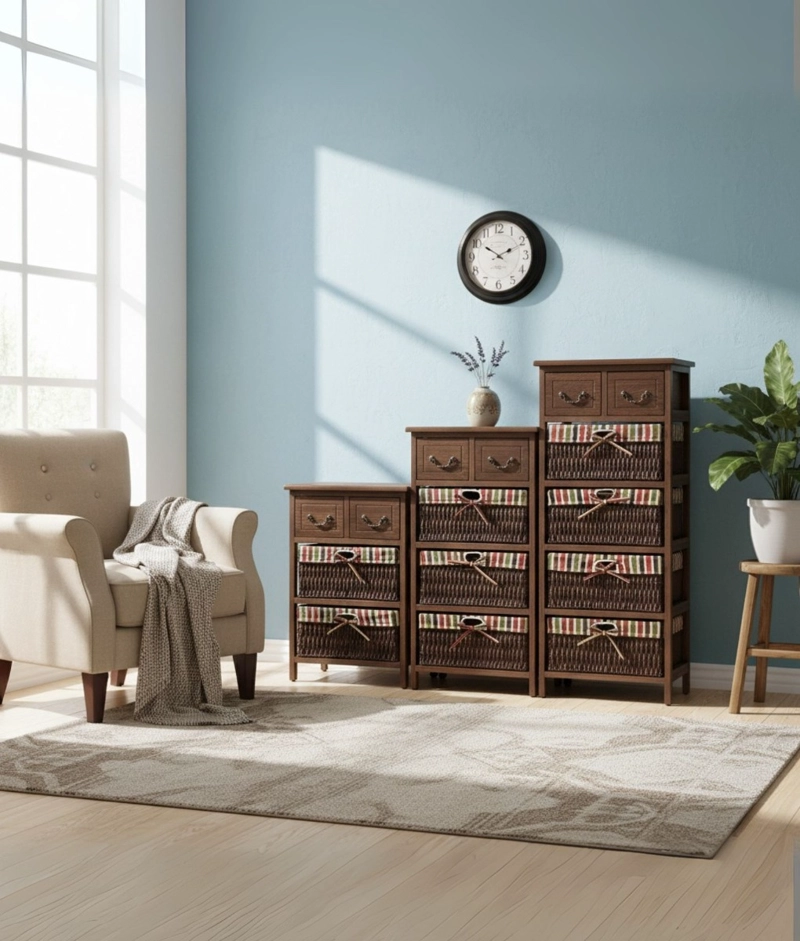 COMODA DECORATIVA ALMACENAMIENTO ELEGANTE FUNCIONAL JHN - 9