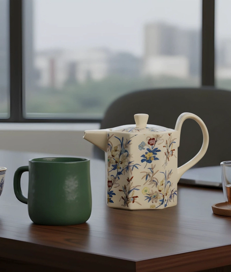 TETERA ELEGANTE DISEÑO GEOME TRICO DECORACION HOGAR JHN - 7