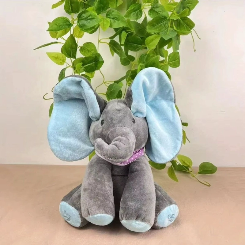 PELUCHE ELEFANTE MUSICAL PARA BEBES DESARROLLO DIVERTIDO LAU - 7