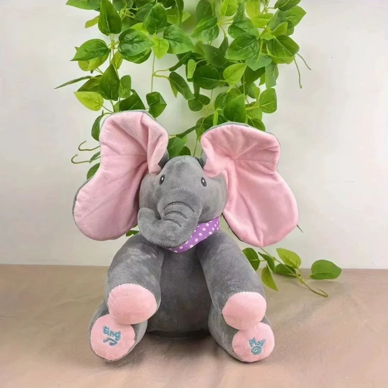 PELUCHE ELEFANTE MUSICAL PARA BEBES DESARROLLO DIVERTIDO LAU - 8