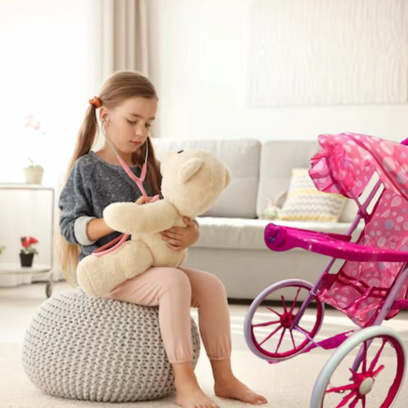JUGUETE COCHE CARRIOLA PARA MUÑECAS DE NIÑAS DIVERTODO LAU - 6