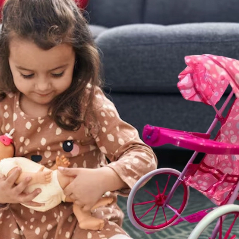 JUGUETE COCHE CARRIOLA PARA MUÑECAS DE NIÑAS DIVERTODO LAU - 9
