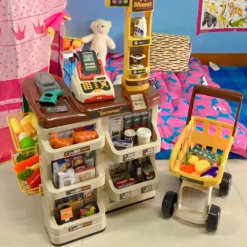 JUGUETE MINI MERCADO CARRITO COMPRAS DIVERTIDO NIÑOS LAU - 4