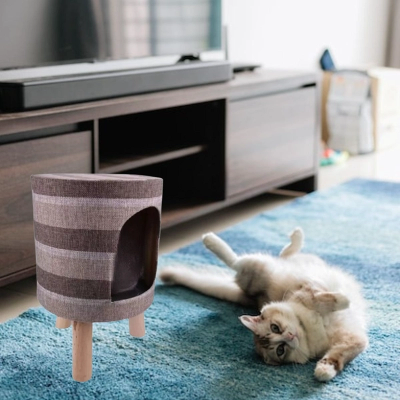 CASA TABURETE PARA GATOS PLEGABLE PEQUEÑA MASCOTAS LAU - 1