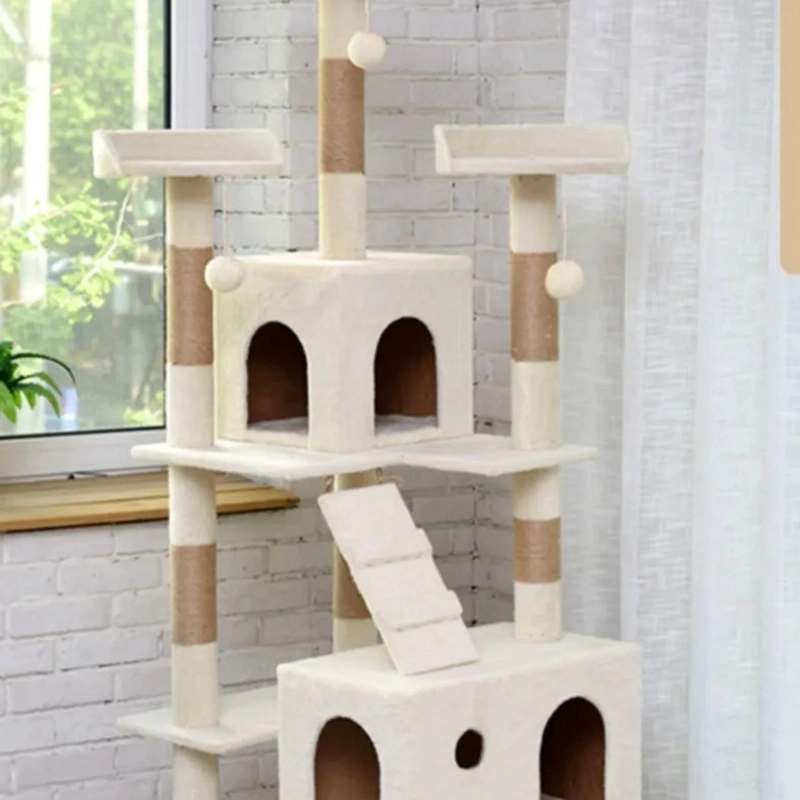 TORRE RASCADOR DE LUJO PARA GATOS MASCOTAS HOGAR LAU - 4