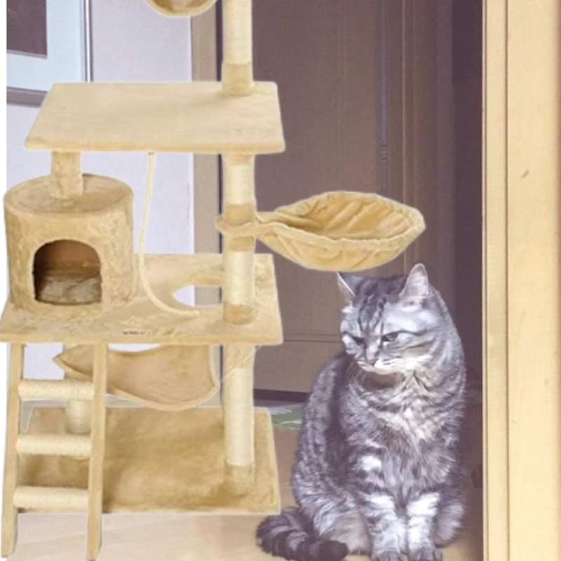 TORRE RASCADOR DE GATOS GRANDE VARIOS NIVELES MASCOTA LAU - 4