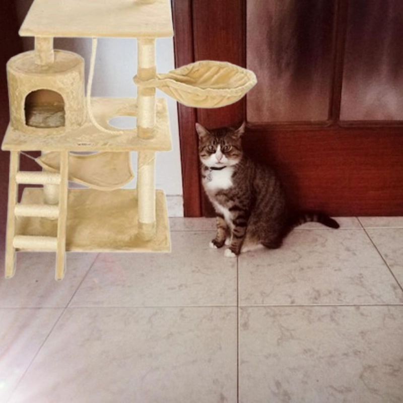 TORRE RASCADOR DE GATOS GRANDE VARIOS NIVELES MASCOTA LAU - 5