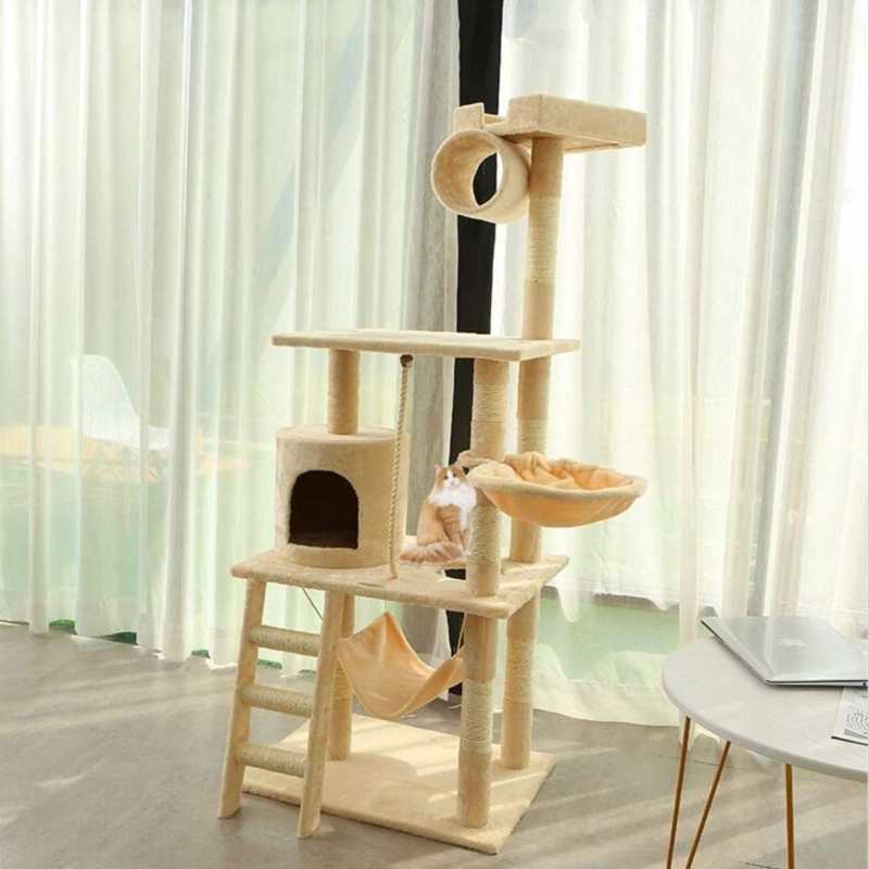 TORRE RASCADOR DE GATOS GRANDE VARIOS NIVELES MASCOTA LAU - 8