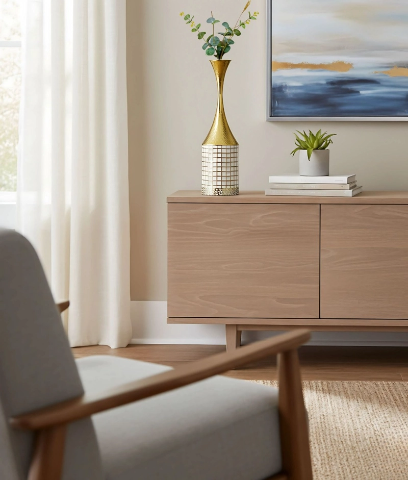 FLORERO DECORATIVO ALTO MESA PISO ELEGANTE HOGAR JHN - 6