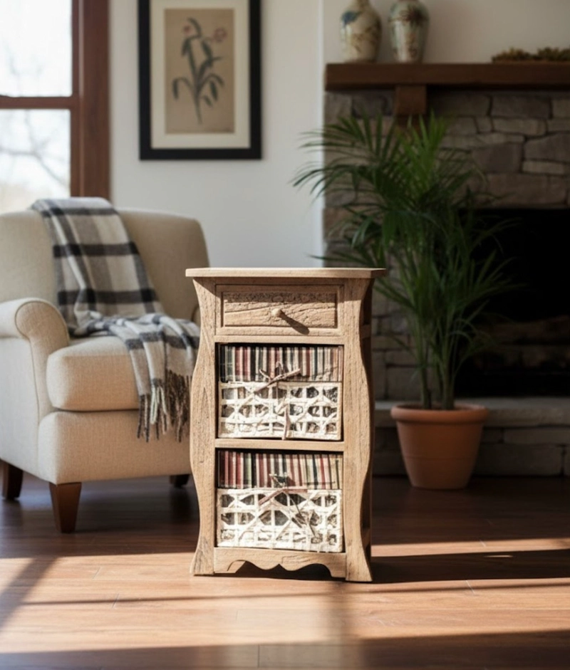 COMODA MUEBLE ORGANIZADOR ESTILO RUSTICO MODERNO JHN - 9