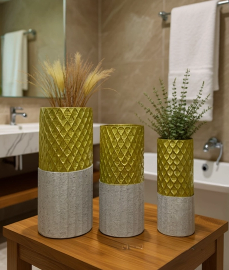 SET 3 FLORERO DECORATIVO GEOME TRICO CONTRASTE TEXTURA JHN - 6