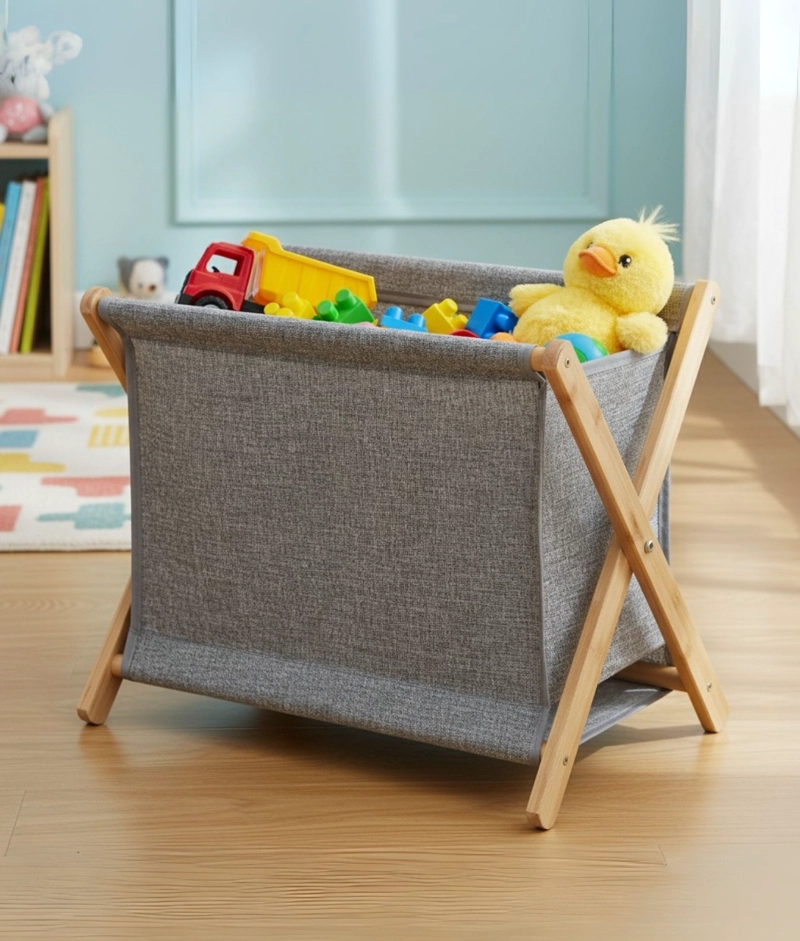 CANASTO ORGANIZADOR ROPA PLEGABLE MULTIFUNCIONAL HOGAR JHN - 9