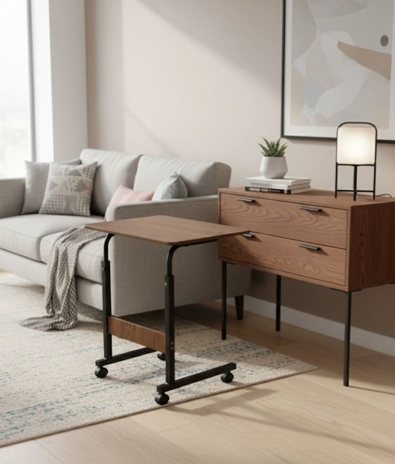 MESA CENTRO LATERAL MULTIFUNCIONAL MODERNO AUXILIAR JHN - 9