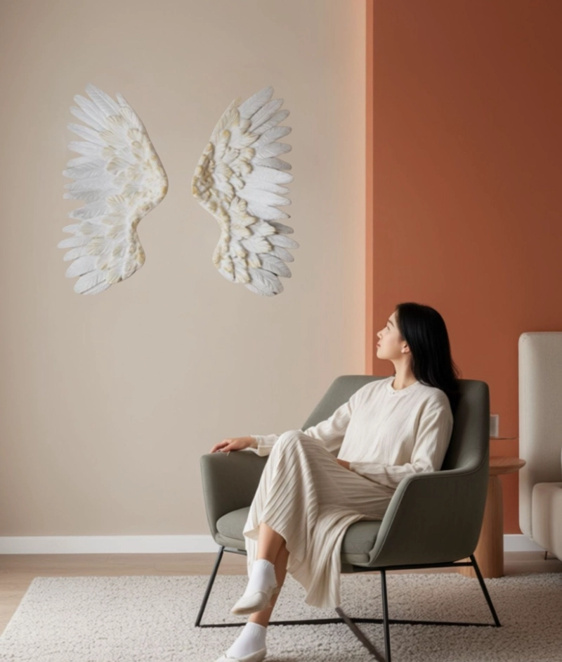 ADORNO DECORATIVO PARED ALAS ARTE FIGURA HOGAR JHN - 4