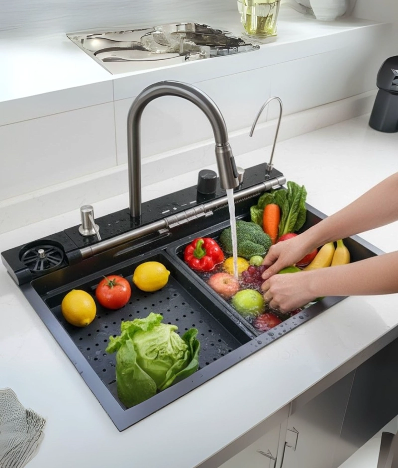 LAVAPLATOS COCINA FREGADERO MODERNO MULTIFUNCIONAL JHN - 2