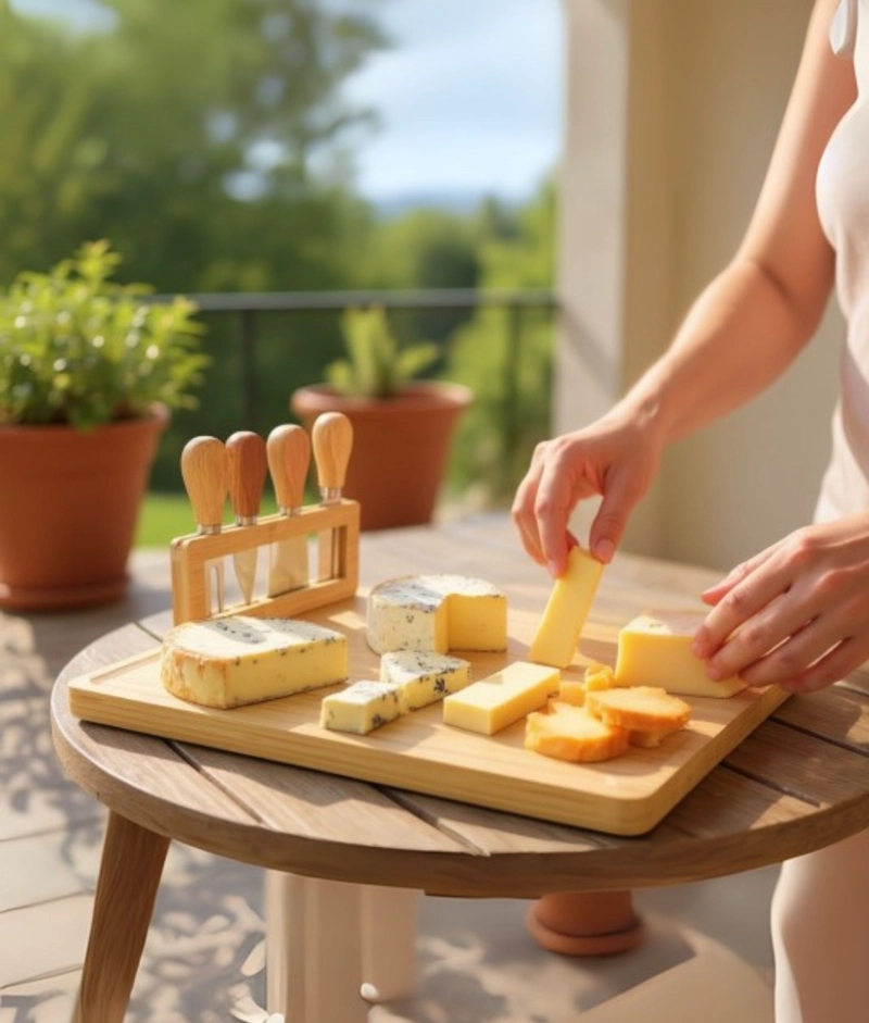 TABLA PICAR QUESO EMBUTIDO UTENSILIO SOPORTE FUNCIONAL JHN - 2
