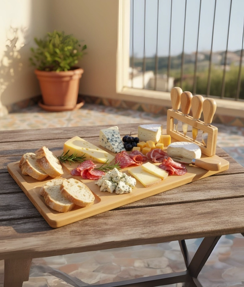 TABLA PICAR QUESO EMBUTIDO UTENSILIO SOPORTE FUNCIONAL JHN - 5