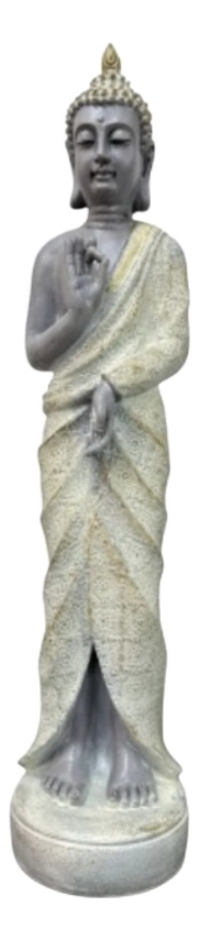 ESTATUA DECORATIVA FIGURA BUDA PIE SERENIDAD MEDITACION JHN - 1