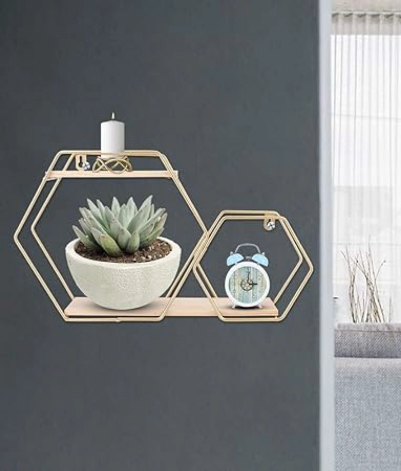 ESTANTERIA PARED HEXAGONAL MODERNO DECORATIVO HOGAR JHN - 7