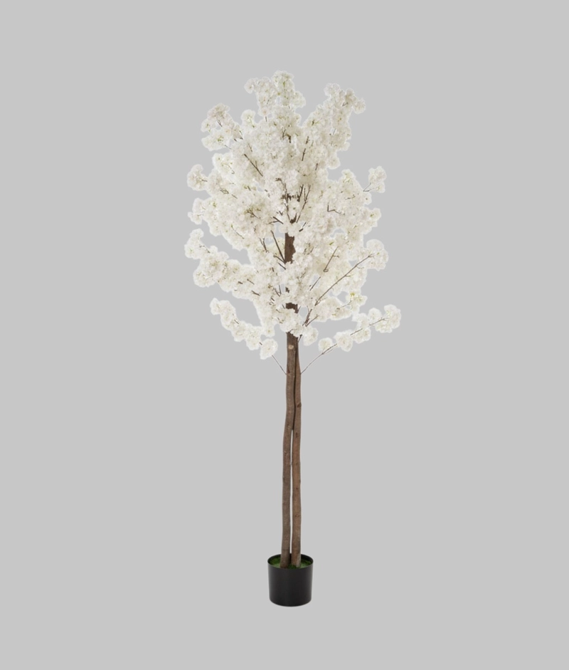 PLANTA ARTIFICIAL DECORATIVA FLOR CEREZO ARBOL ADORNO JHN - 3