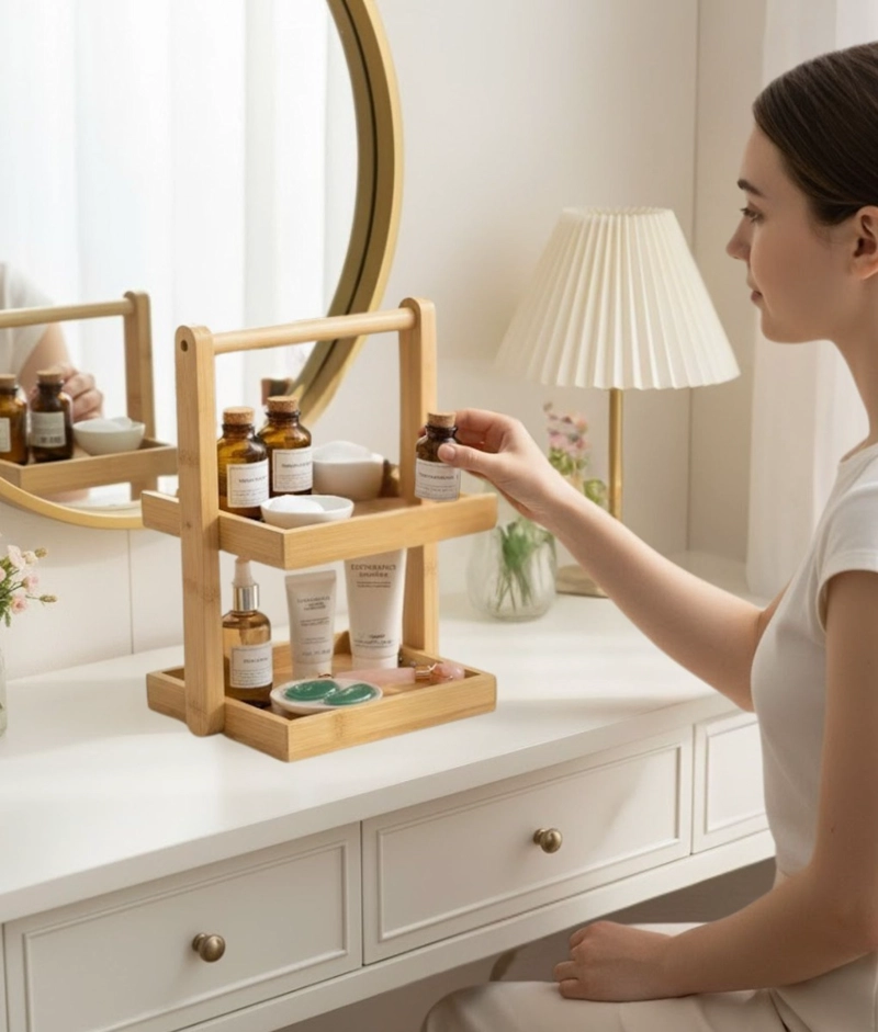 BANDEJA DECORATIVA ORGANIZADOR VERSATIL 2 NIVELES ASA JHN - 6