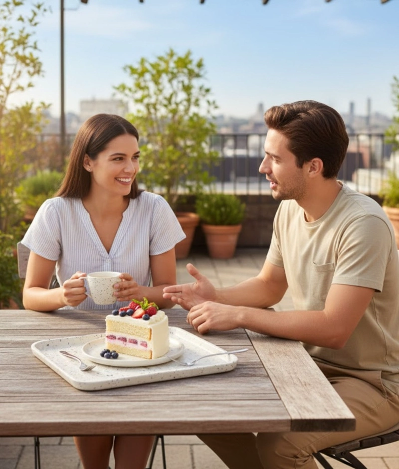 BANDEJA DECORATIVA BASE CUADRADA ESTILO TERRAZO SUAVE JHN - 5