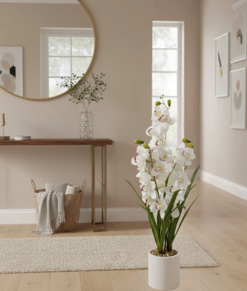 PLANTA ARTIFICIAL DECORATIVA ORQUIDEA ELEGANTE ADORNO JHN - 10