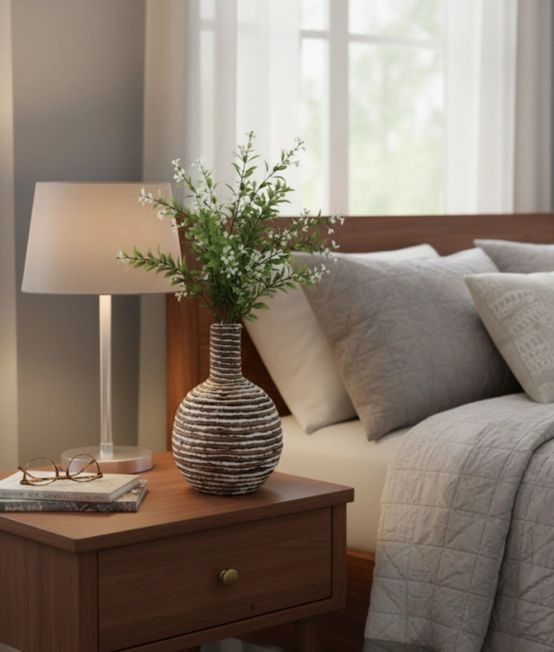 FLORERO DECORATIVO JARRON MODERNO ESTILO ARTESANAL JHN - 8