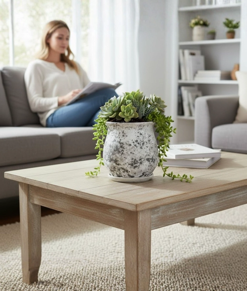 MACETA DECORATIVA BASE FUNCIONAL JARDIN HOGAR ADORNO JHN - 5
