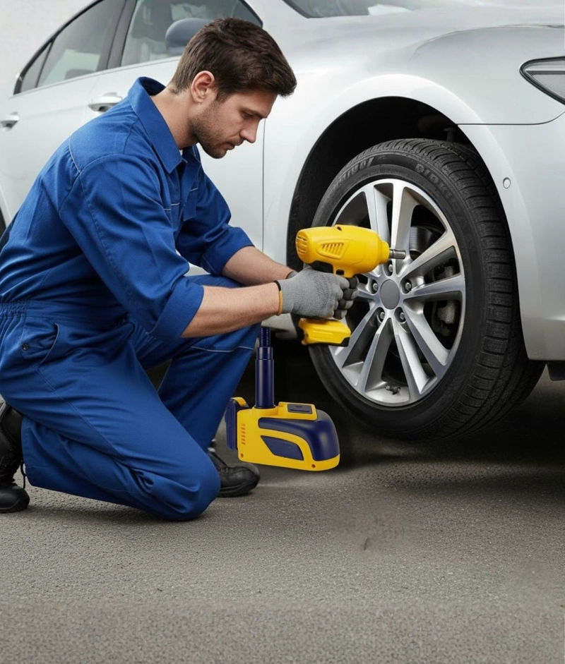 KIT GATO HIDRAULICO LLAVE IMPACTO AUTO VEHICULO ELEVADOR JHN - 2