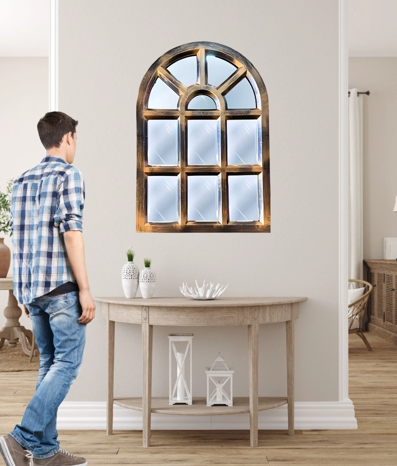 ESPEJO DECORATIVO PARED DISEÑO VENTANA ADORNO HOGAR JHN - 5